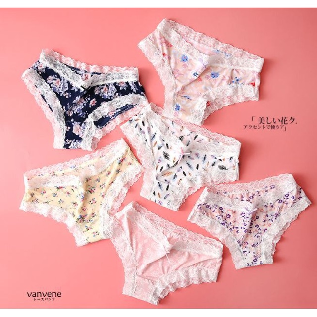 Quần lót satin thun pha ren