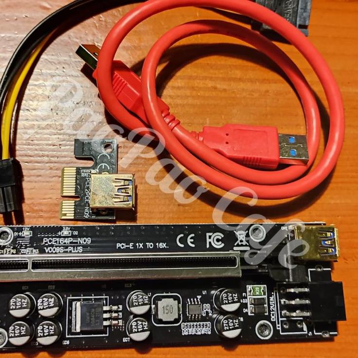 Bộ chuyển đổi trực tiếp 009s ver009s plus 8 Pin PCI USB 1X sang 16X 6Pin PCI | BigBuy360 - bigbuy360.vn