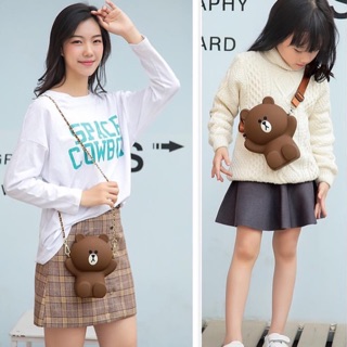 TÚI ĐEO CHÉO GẤU BROWN CAO CẤP