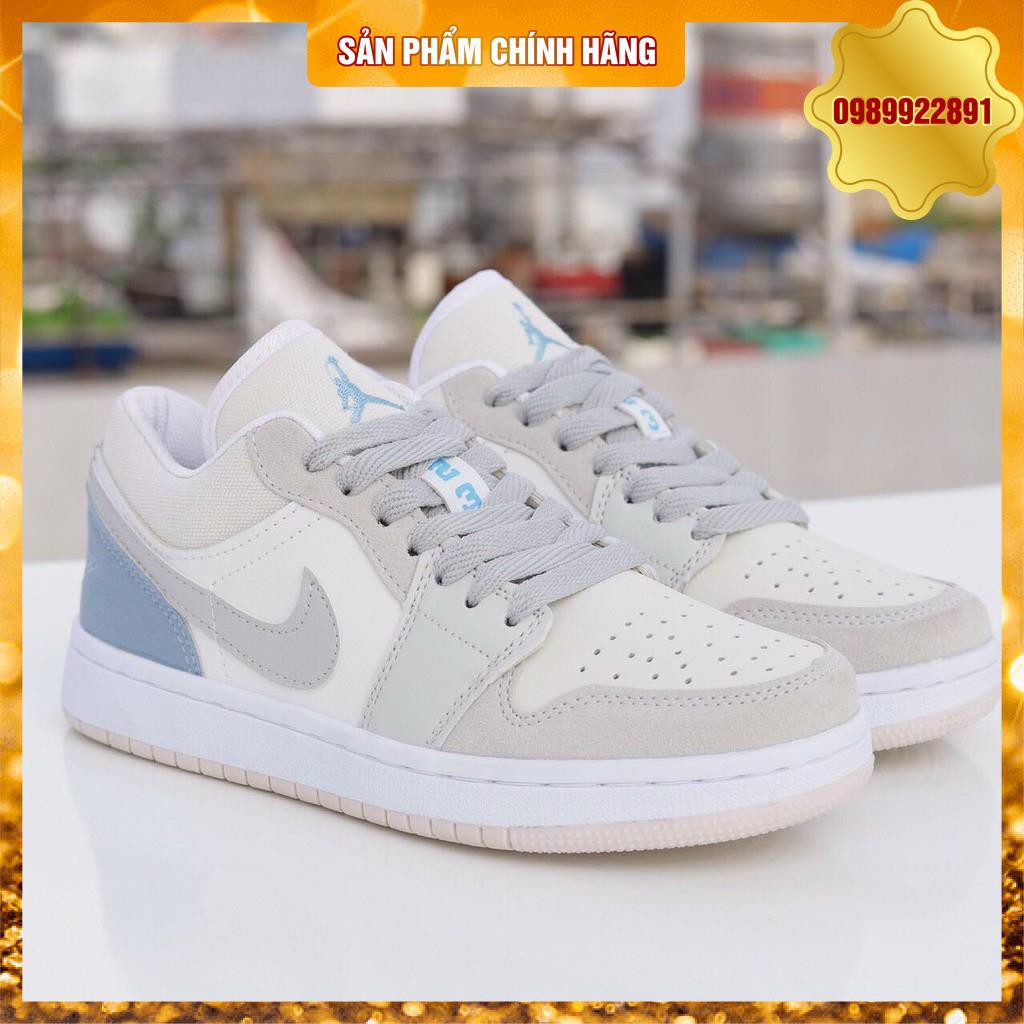 Giày Jordan 1 low Paris, Giày Force trắng xanh