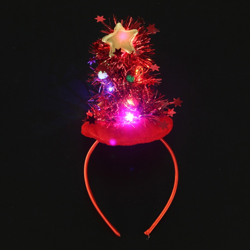 Flgo Băng Đô Cài Tóc Hình Cây Thông Giáng Sinh Lấp Lánh