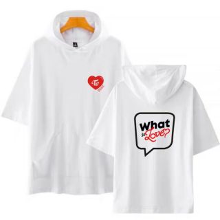 Áo hoodie tay lửng twice, áo thun what is love