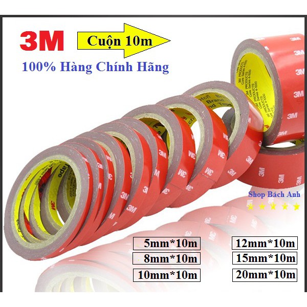 Băng Keo 2 Mặt Cường Lực 3M 4229P Cuộn dài 10m - Chuyên dụng cho dán đồ chơi xe hơi ô tô siêu dính. - NEW