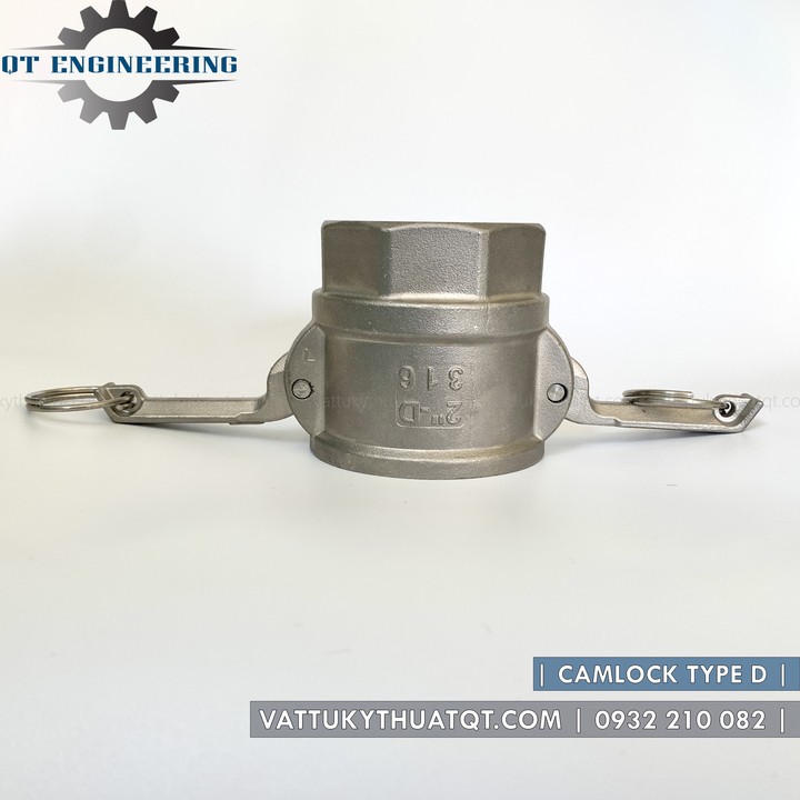 Khớp nối nhanh Camlock INOX 304 | Kiểu D | DN15,DN20,DN25