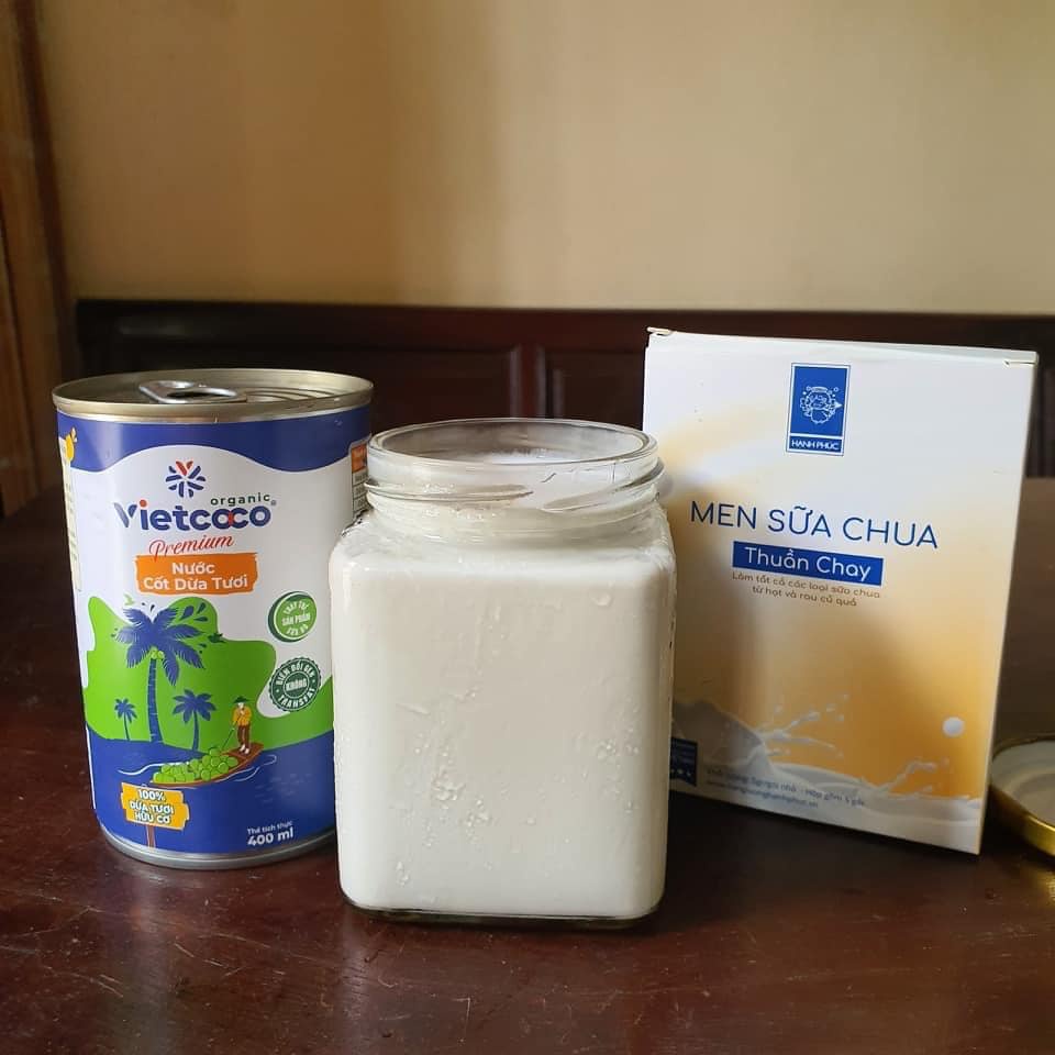 Nước cốt dừa tươi lon Premium Organic Coconut Cream Vietcoco - Lon 400ml nấu chè làm bánh