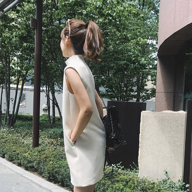 Váy Đầm Suông Dáng Rộng Họa Tiết Thêu Thời Trang Nữ