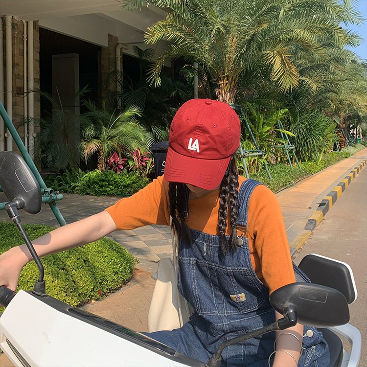 Mũ Lưỡi Trai Màu Trơn Thêu Chữ Phong Cách Hàn Quốc Thời Trang Xuân Hè Cho Nam Và Nữ