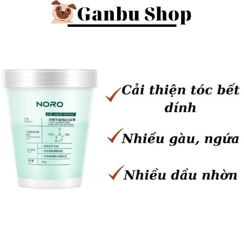 Tẩy Tế Bào Chết Tóc & Da Đầu Noro Làm Sạch Da Đầu, Kiểm Soát Dầu Nhờn, Giảm Bết & Khô Rít Tóc