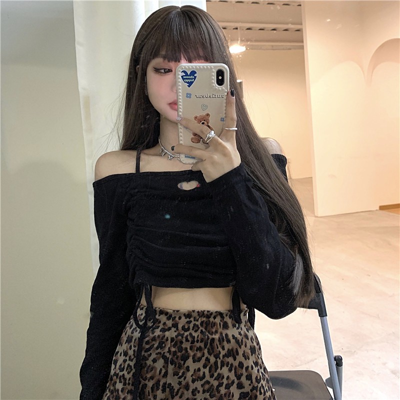 Bộ Áo Croptop + Chân Váy Hoạ Tiết Da Báo Phong Cách Hàn Quốc | BigBuy360 - bigbuy360.vn