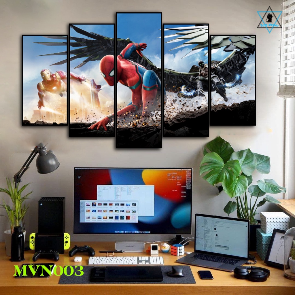 Tranh dán tường marvel iroman - nhựa formex dán tường - tranh phòng game
