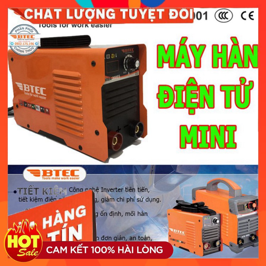 [chính hãng] Máy hàn điện tử mini BTEC MMA-200ES | Có đồng hồ | Phiên bản giới hạn 2020 [cam kết chất lượng]