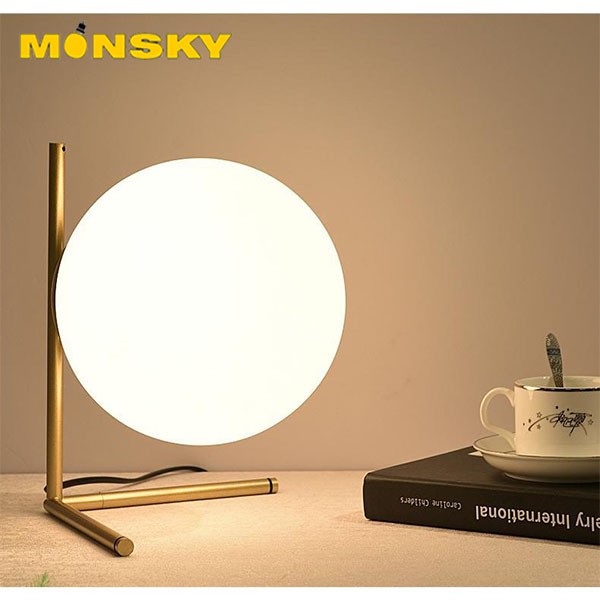 Đèn bàn MONSKY GLOBE cao cấp kiểu dáng sang trọng kèm bóng LED