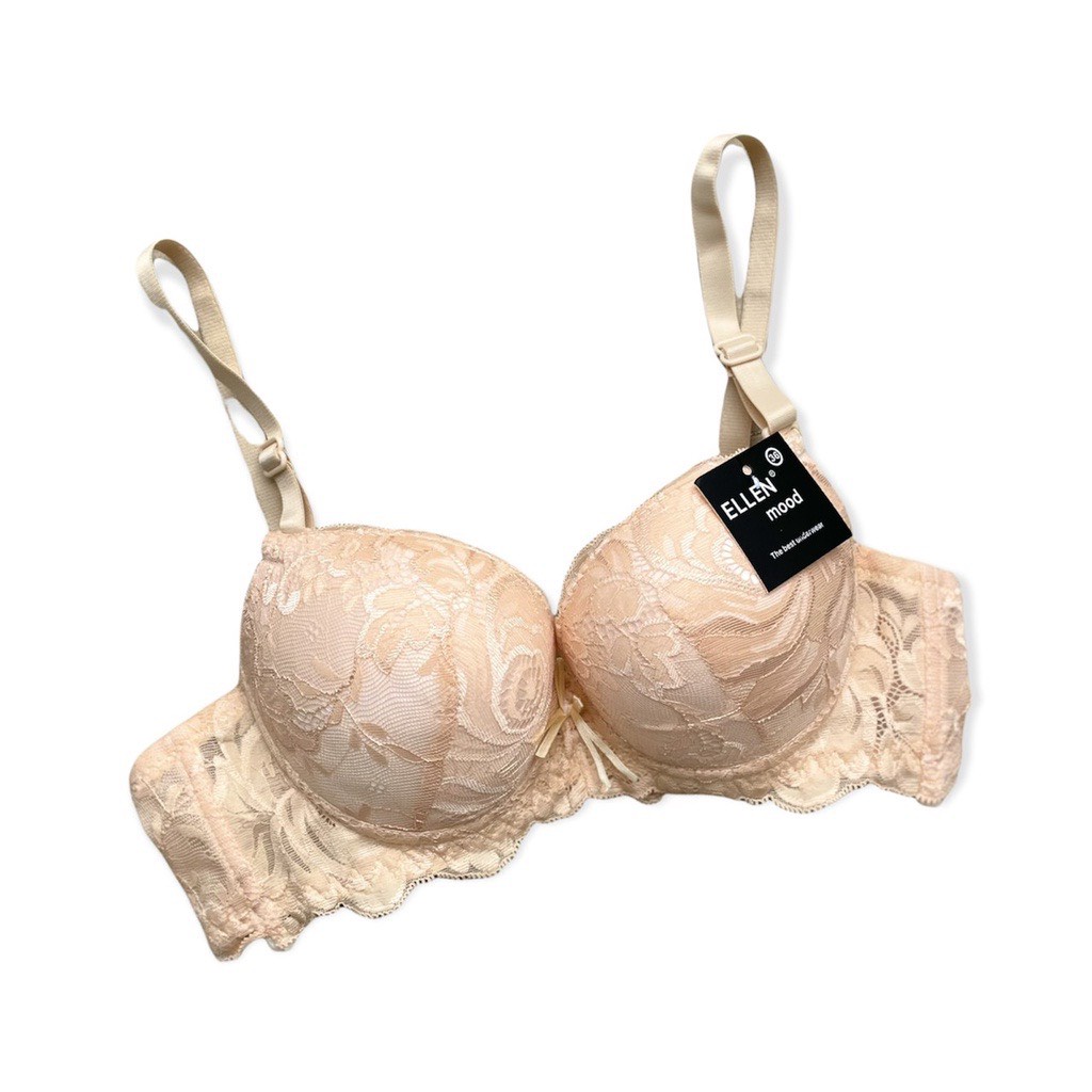 Áo Lót Bra Nữ Ren Có Gọng Nâng Đẩy Ngực Mút Dày 4cm Mềm Mại PINK STORE A06