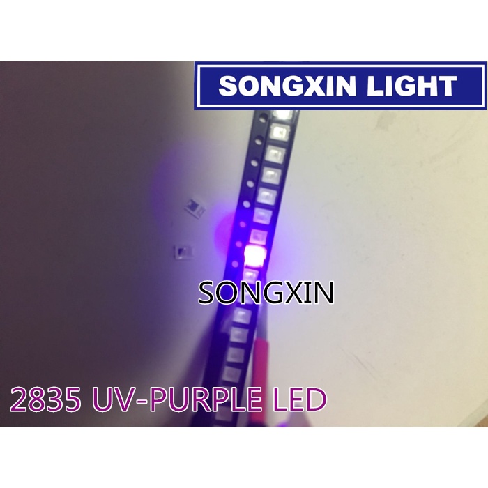 Set 50 đèn led 3528 2835 smd 2835 uv led 3v 395-400nm chuyên dụng