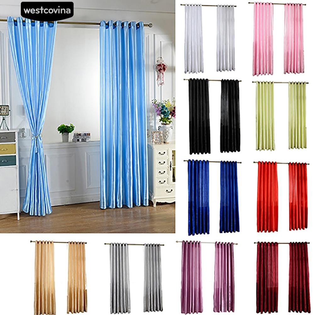 Rèm Gắn Cửa Màu Trơn 100X250Cm