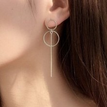 Khuyên tai bạc hàn quốc cá tính Hàn Quốc bông tai trang sức phụ kiện nữ phong cách mới lạ