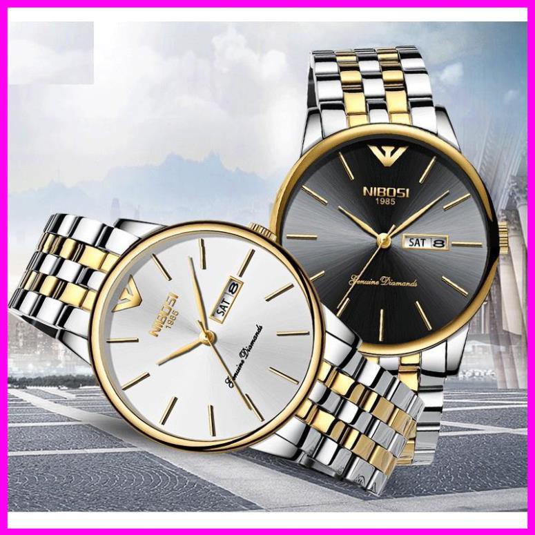 [Hàng xịn] [SIÊU GIẢM GIÁ] ĐỒNG HỒ NAM NIBOSI SIÊU MỎNG DÂY VỎ INOX NGUYÊN KHỐI HÀNG HÃNG FULL BOX | BigBuy360 - bigbuy360.vn