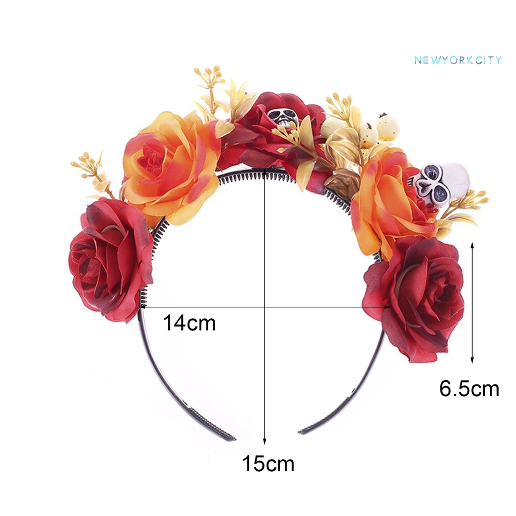 Băng Đô Cài Tóc Đính Hoa Giả Bắt Mắt Thời Trang Lễ Hội