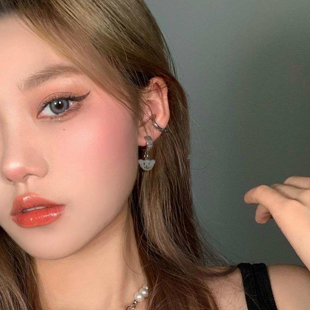 Bông Tai Dạng Kẹp Hình Gấu Đơn Giản Dễ Phối Đồ 22466