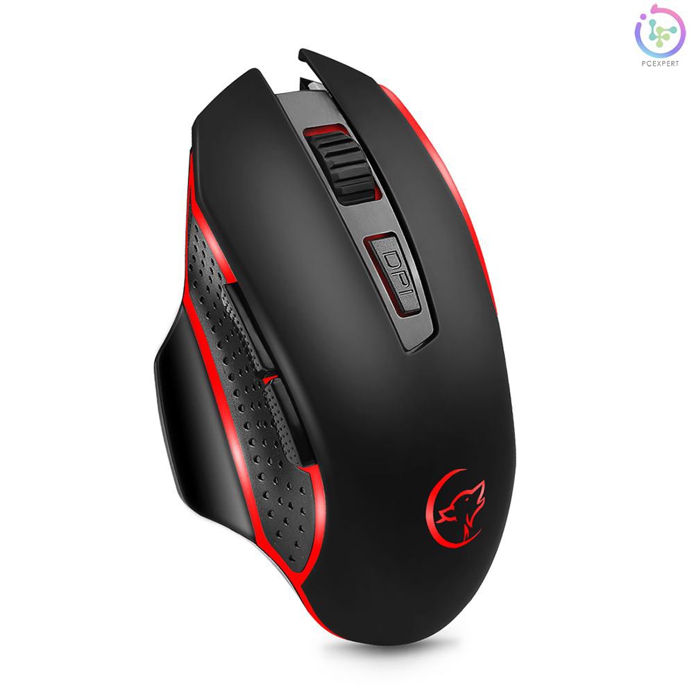 PCER♦G821 Gaming Mouse Rechargeable Wireless Mouse Adjustable 2400DPI Optical Computer Mouse 2.4Hz M