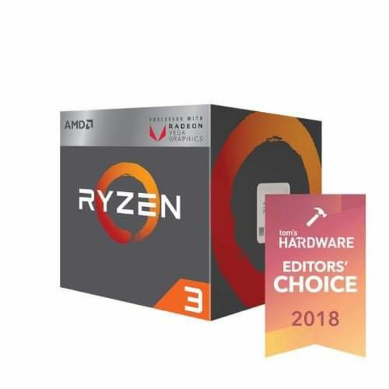 CPU AMD Ryzen 3 2200G (3.5GHz turbo up to 3.7GHz, 4 nhân 4 luồng, 6MB Cache, Radeon Vega 8, 65W) - Socket AMD AM4