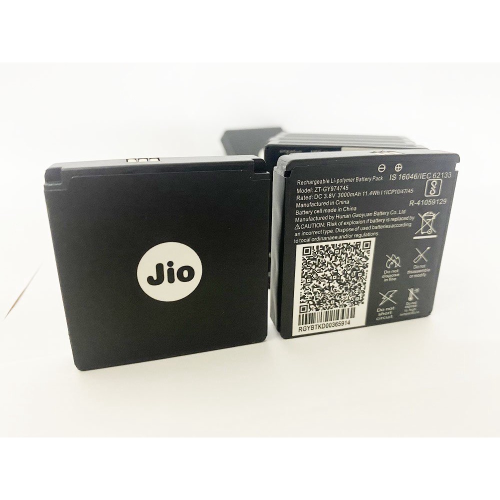 Pin Rời Jio Jmr dung lượng pin 3000mAh, thay thế cho cục phát wifi jio hình tròn