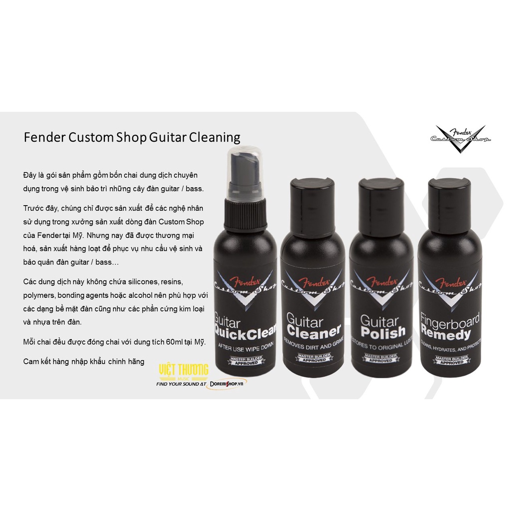 Dung dịch vệ sinh và bảo dưỡng đàn guitar chính hãng Fender Guitar Cleaning Products