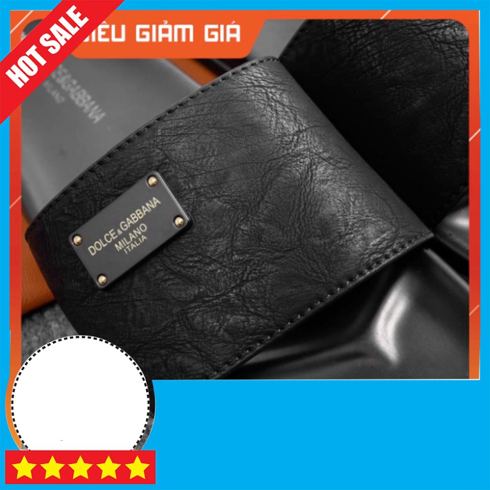 Dép nam quai ngang Dolce & Gabbana Siêu Bền Đẹp Thời Trang, Logo Kim Loại Sang Trọng  TrungPii