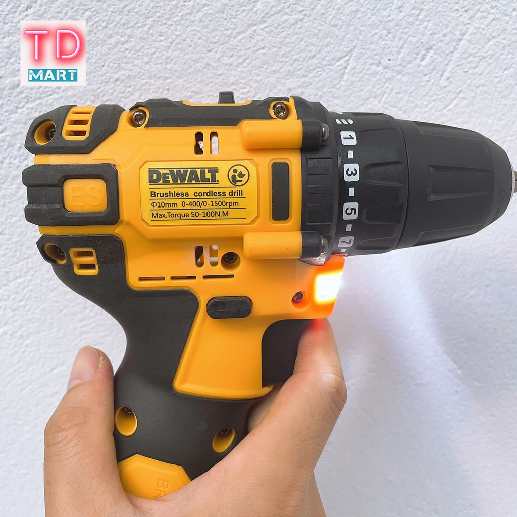 Máy Khoan Pin Dewalt 18v KHÔNG CHỔI THAN Có Khóa Trục Siêu Khỏe