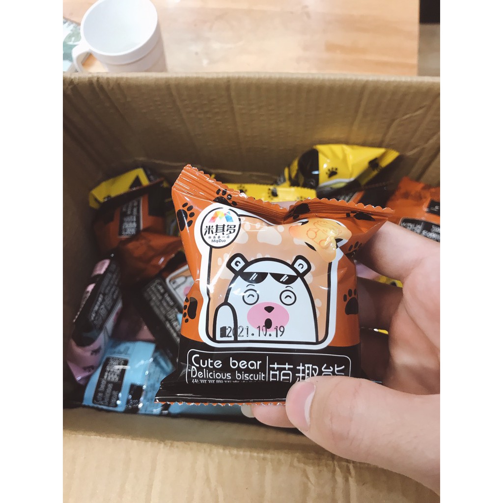 Bánh gấu nhân socola - vani - mật ong Choco Bear thơm ngon giòn tan