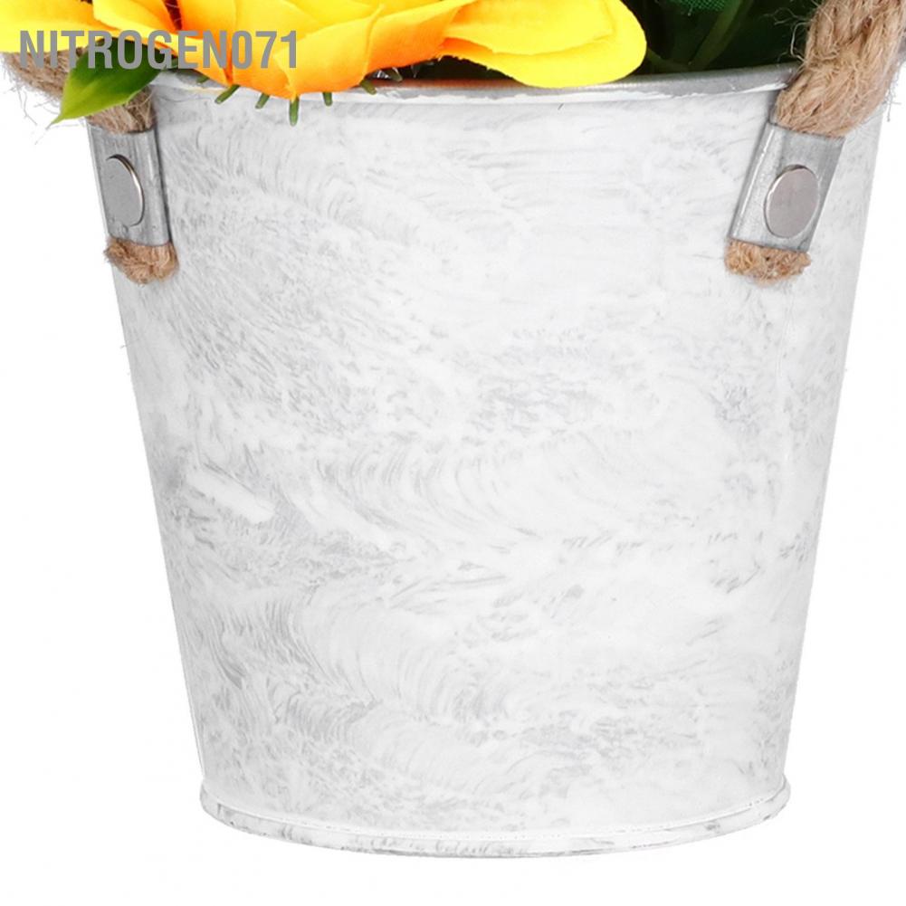 Nitrogen071 Nitrogen071 Simulation Sunflower Potted Plant High Dining Table Bonsai Fake Flower Yellow for Home Decoration