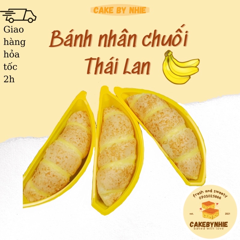 Bánh bông lan chuối LAVA Thái Lan siêu thơm, mềm ngon