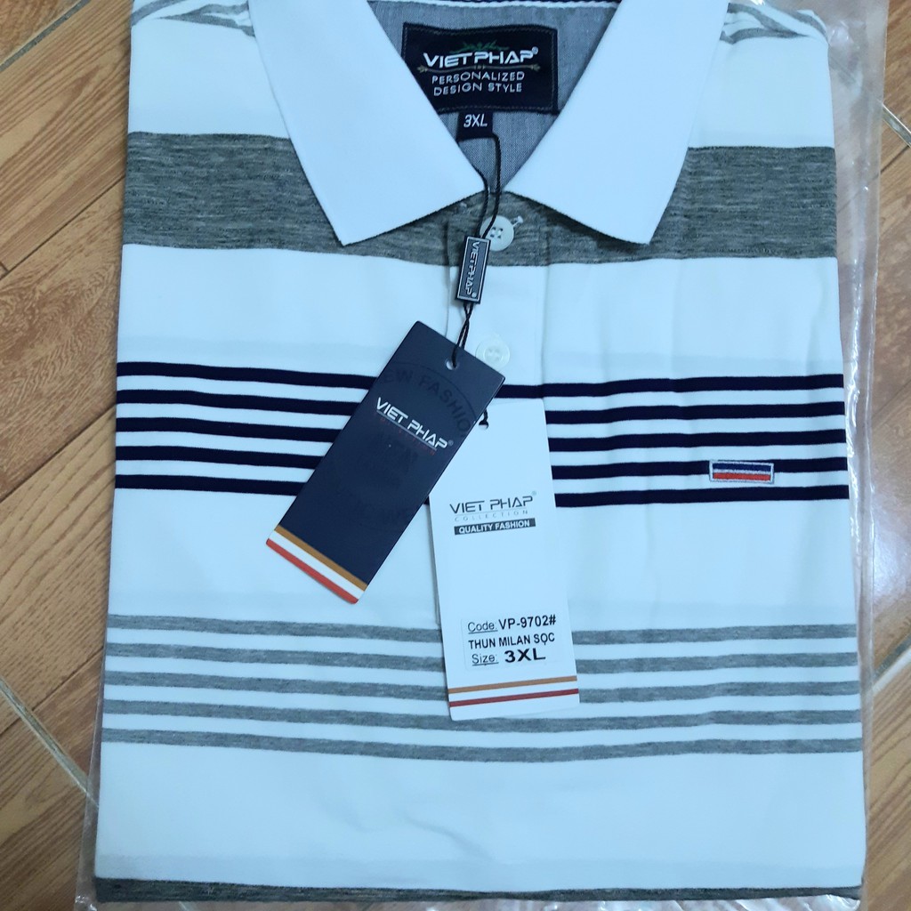 Áo thun nam Milan sọc ngang Việt Pháp
