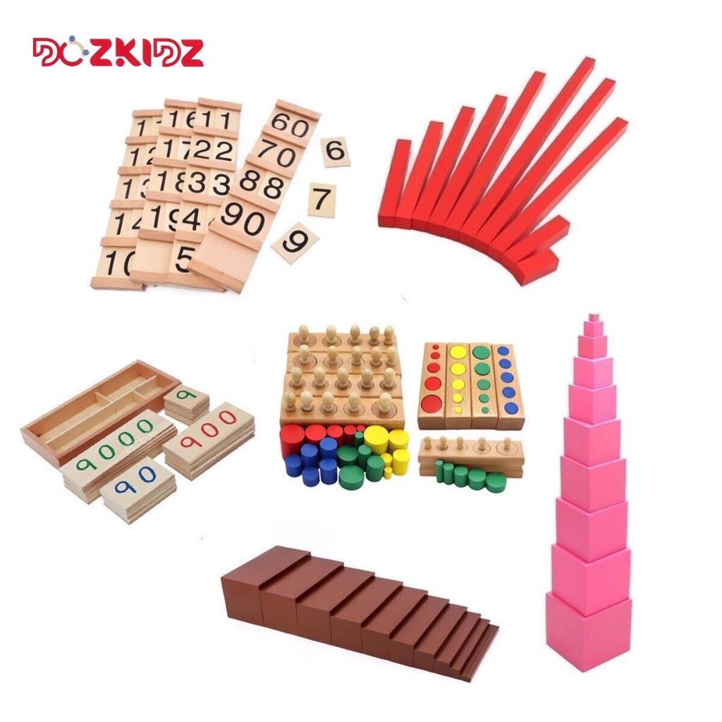 Đồ chơi gỗ giáo cụ Montessori family size - Dozkidz