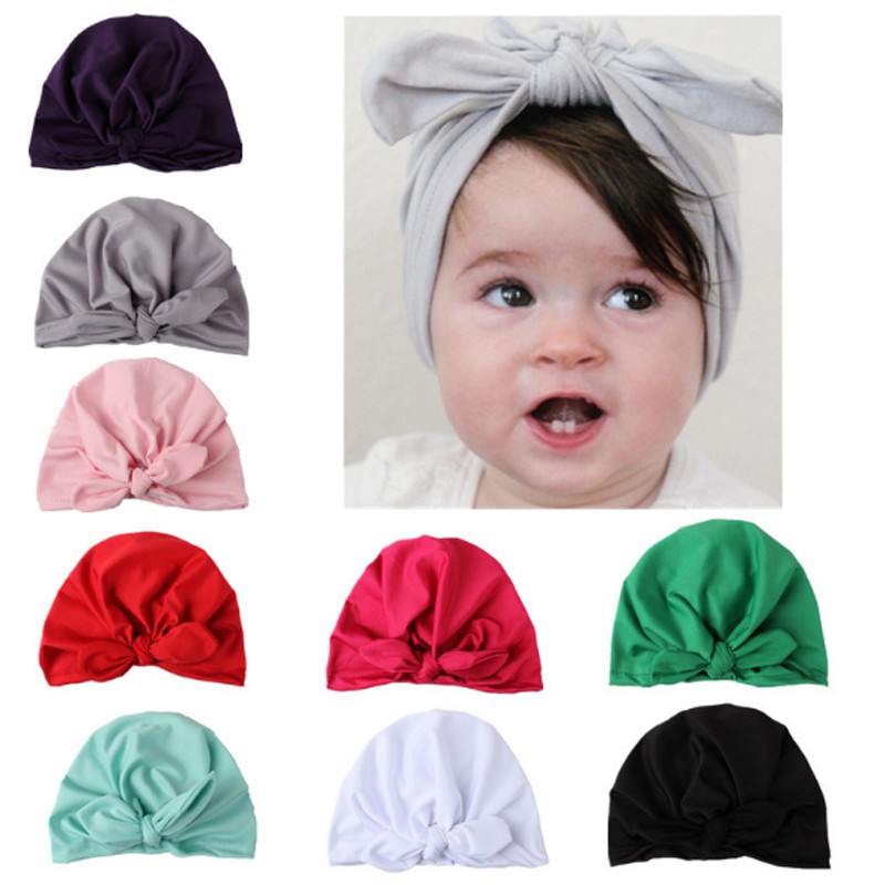 Mũ turban cho bé gái 9 màu để lựa chọn Chất lượng tốt