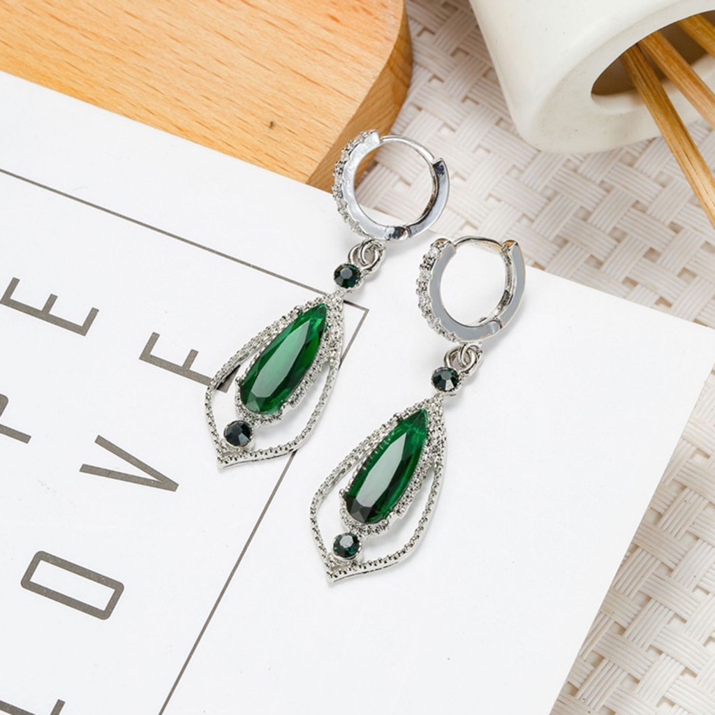 Bông Tai Hình Học Đính Đá Zircon Thời Trang Dự Tiệc