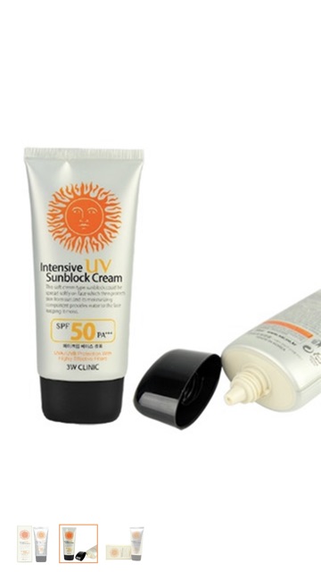 Kem Chống Nắng Hoàn Hảo 3W Clinic Intensive UV Sunblock CreamSPF 50++ (70ml)