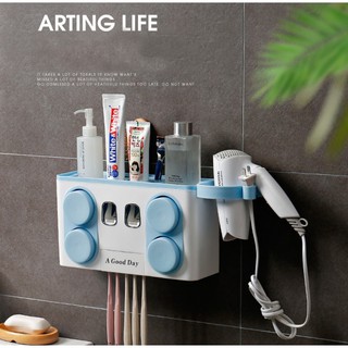 Kệ để bàn chải đánh răng đa năng kèm 4 cốc