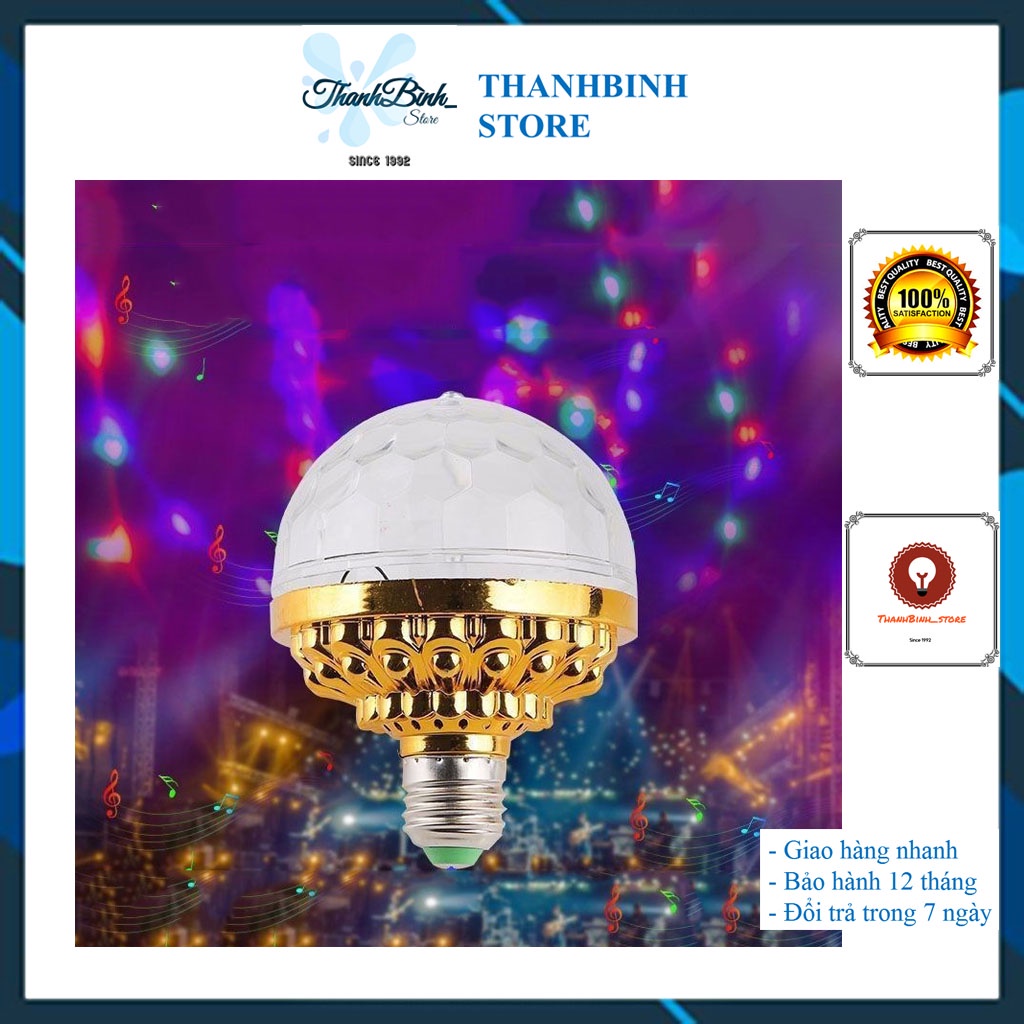 < GIÁ TỐT > ĐÈN LED CẦU VŨ TRƯỜNG XOAY/ BAR ĐỔI MÀU LẮP ĐUI E27