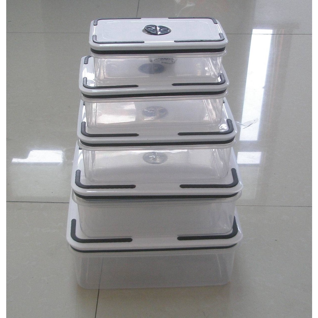 Bộ 5 Hộp nhựa đựng đồ tiện lợi, nhiều size cho gia đình (CHỮ NHẬT)
