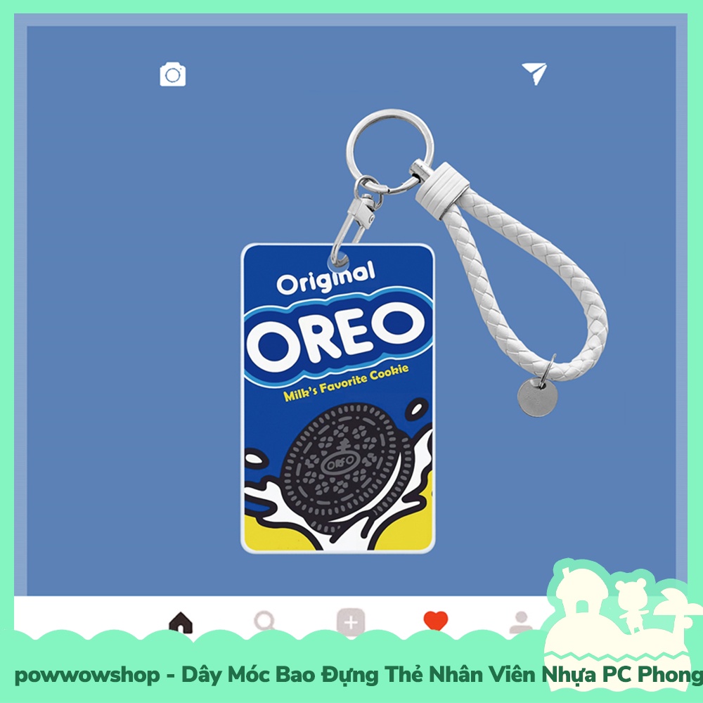 [Sẵn VN - Hỏa Tốc] Dây Móc Bao Đựng Thẻ Nhân Viên Nhựa PC Phong Cách Cake Bánh Ore