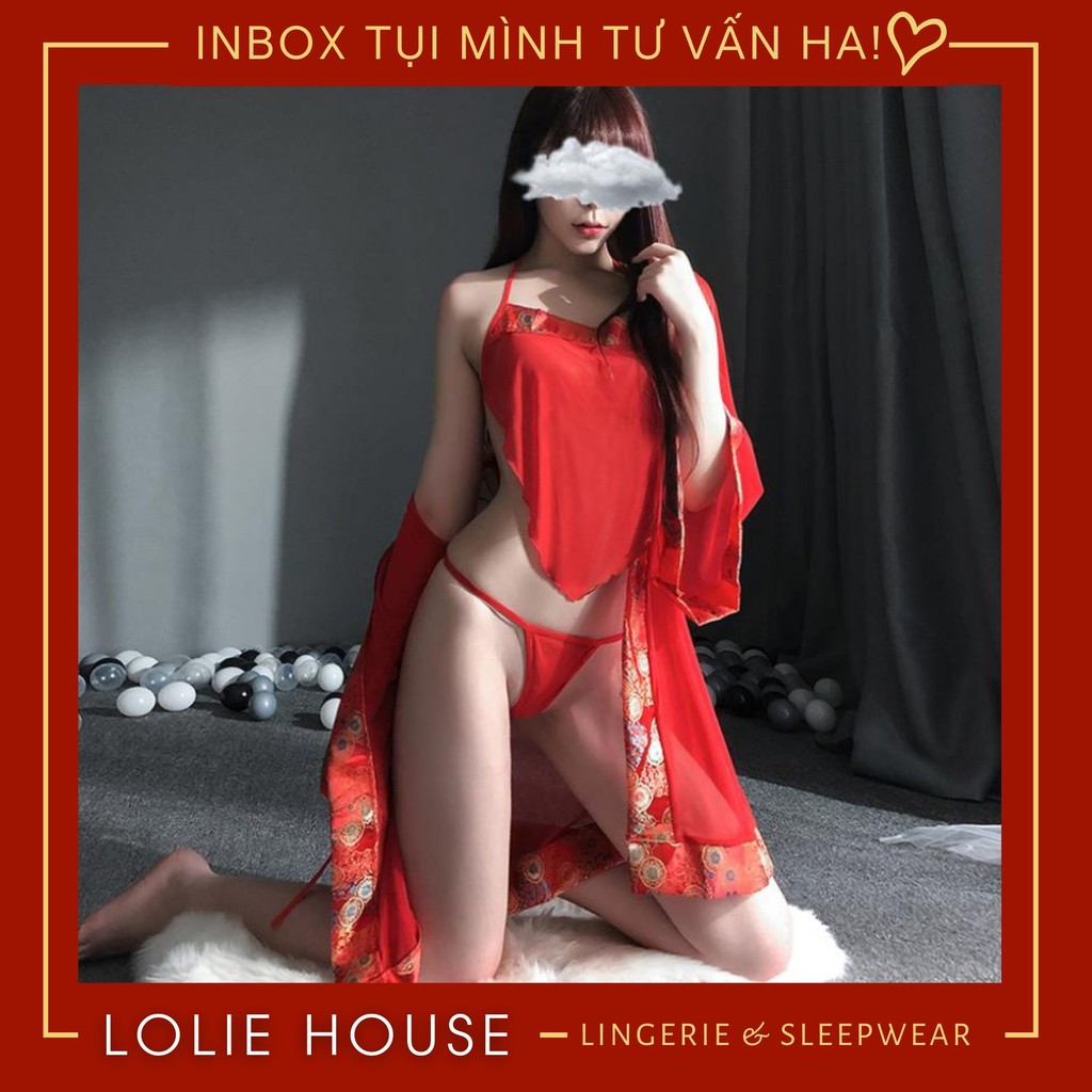 Cosplay cổ trang yếm sexy có áo choàng  - Set váy đầm ngủ cổ trang Trung Quốc gợi cảm LOLIE HOUSE - CP23