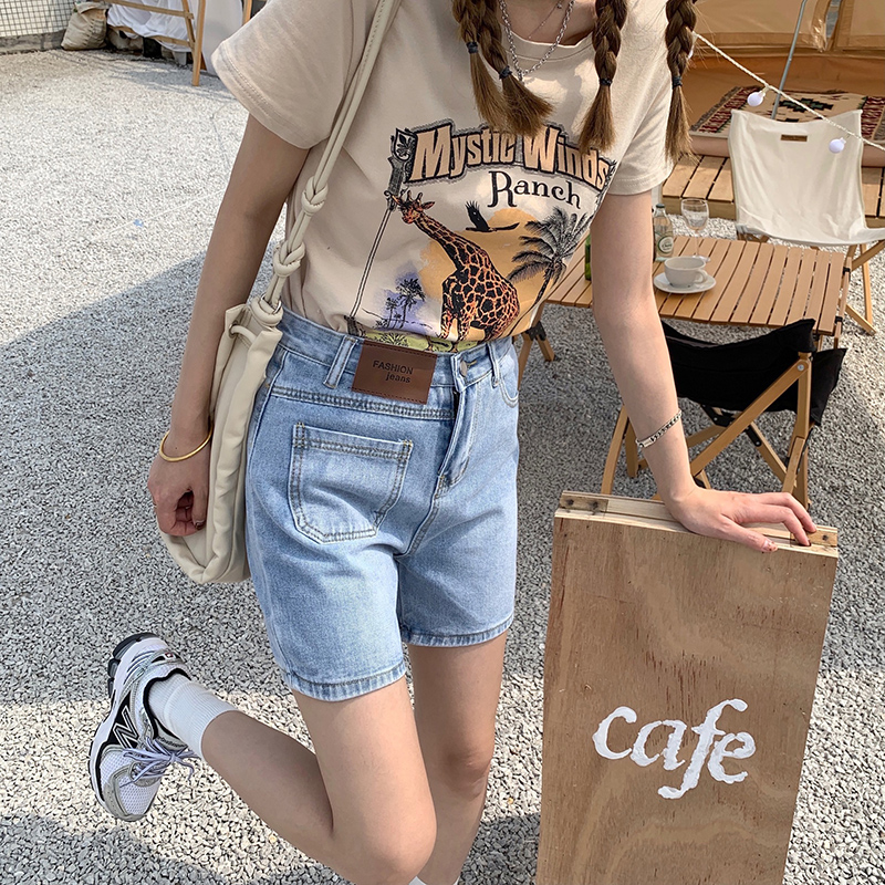 Quần short jean IELGY lưng cao thời trang năng động cá tính dành cho nữ