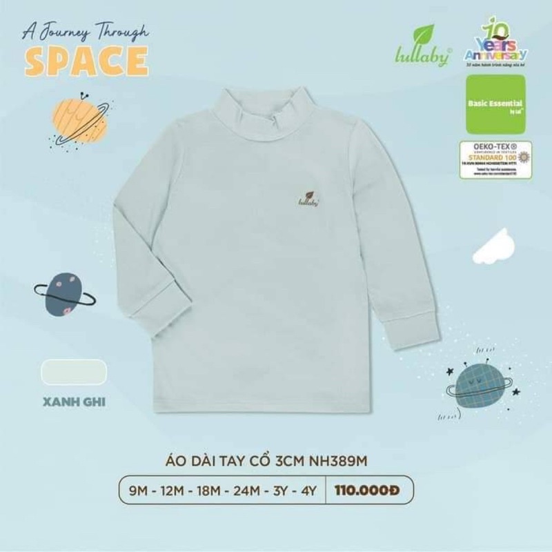 Áo dài tay cổ 3cm