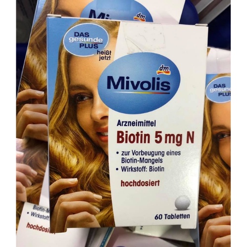 Viên mọc tóc Biotin Mivolis dưỡng tóc, giảm rụng, nội địa Đức 60v - Shop Melyca