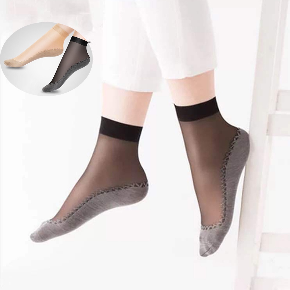 1 đôi vớ cotton cổ thuyền chống trượt thấm hút mồ hôi thời trang xuân hè cho nữ