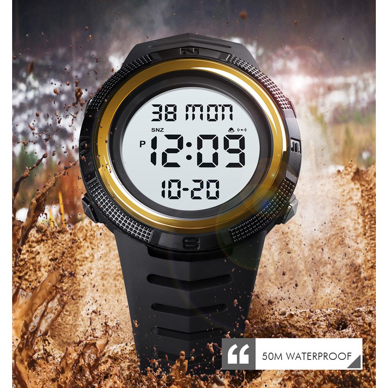 Đồng hồ điện tử thể thao SKMEI 1632 hai múi giờ có chức năng đếm ngược và bấm giờ thiết kế chống thấm nước