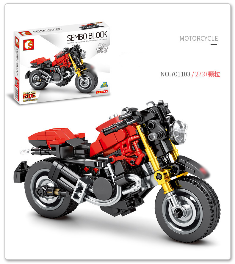 Bộ Đồ Chơi Lắp Ráp Mô Hình Xe Mô Tô Sembo 701100-701136