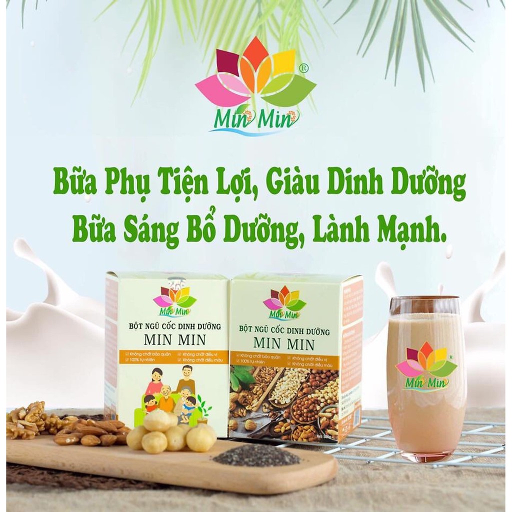 Bột Ngũ Cốc Lợi Sữa Min Min 2 Hộp 500G Từ 18 Loại Hạt