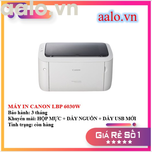 MÁY IN CANON LBP 6030W - KÈM HỘP MỰC , DÂY NGUỒN , DÂY USB MỚI - AALO.VN